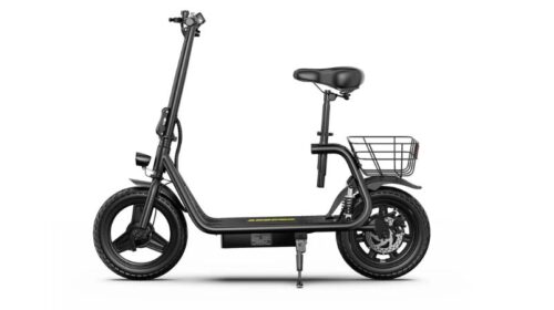 Trottinette électrique avec siège APEFOX C14 en promotion à 399€ : confort et panier pour les trajets quotidiens
