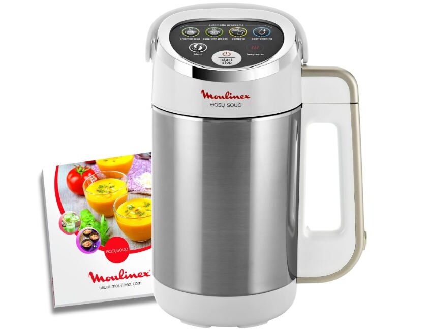Blender chauffant Moulinex Easy Soup en promo 89,99 € : soupes maison rapides avec livre de 30 recettes blender chauffant moulinex easy soup en promo