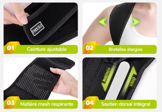 correcteur réglable pour le dos