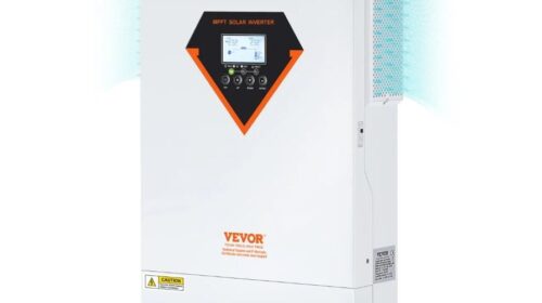 Onduleur solaire hybride 5500 W VEVOR EM5500 en promotion à 289,65 € : puissance, MPPT 100 A et onde sinusoïdale pure