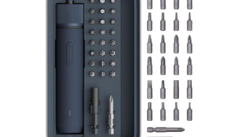 Promo coffret tournevis électrique HOTO à 24,93 € : 25 embouts et éclairage LED intégré