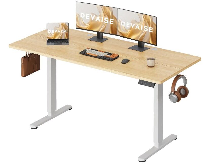bureau assis debout électrique 160 x 70 cm devaise