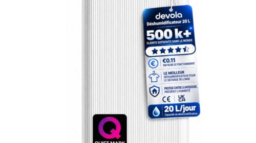 Promotion Devola à 142,49 € : un déshumidificateur 20 L avec filtre charbon pour assainir l’air
