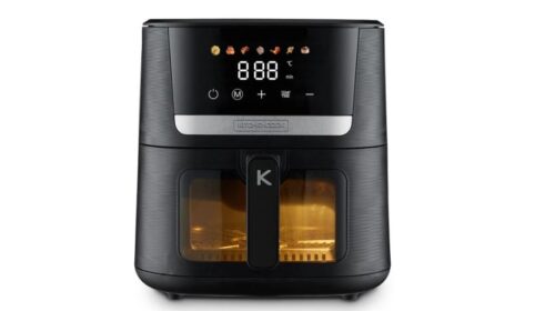 Friteuse à air chaud KitchenCook 7 L en promo 46,99 € : cuisson familiale et surveillance par fenêtre