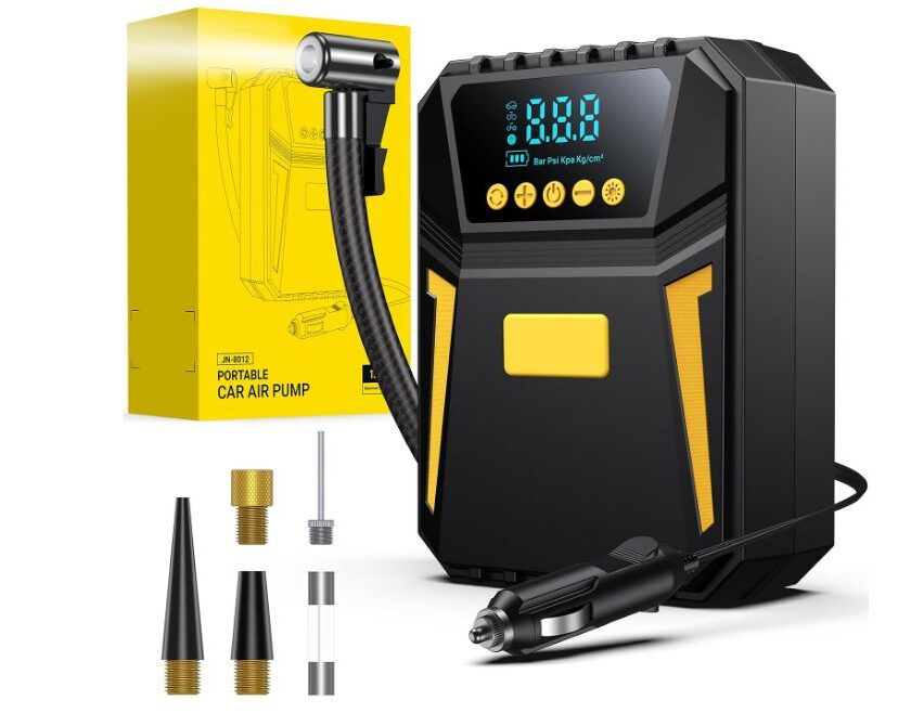 gonfleur pneus 12v 150 psi avec écran ipflin jn 8012