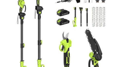 Promo finade : kit 4 outils de jardin portatifs à 144,39 € pour entretenir arbres et haies sans effort
