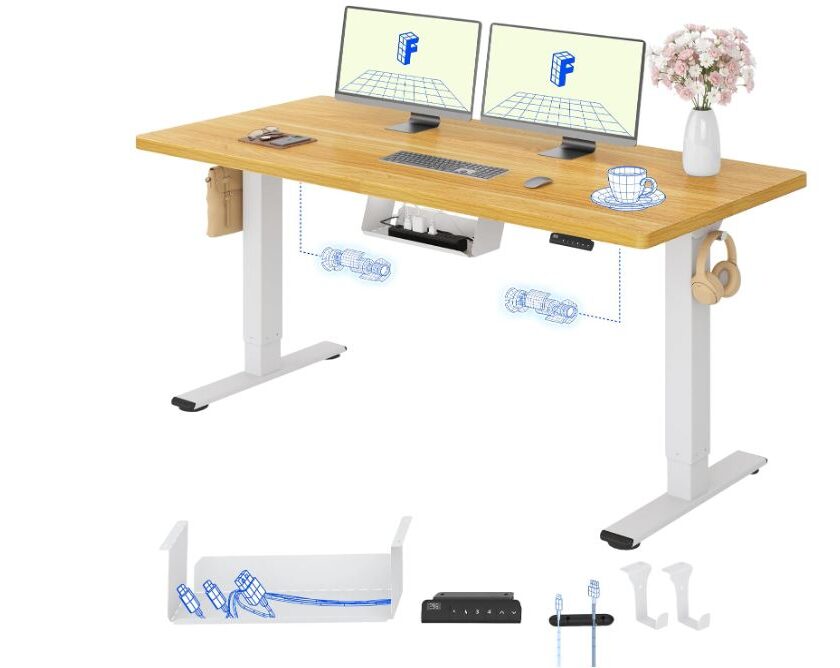 Promotion Flexispot E1 PRO 160×80 à 319,99 € : un bureau électrique double moteur complet promotion flexispot e1 pro