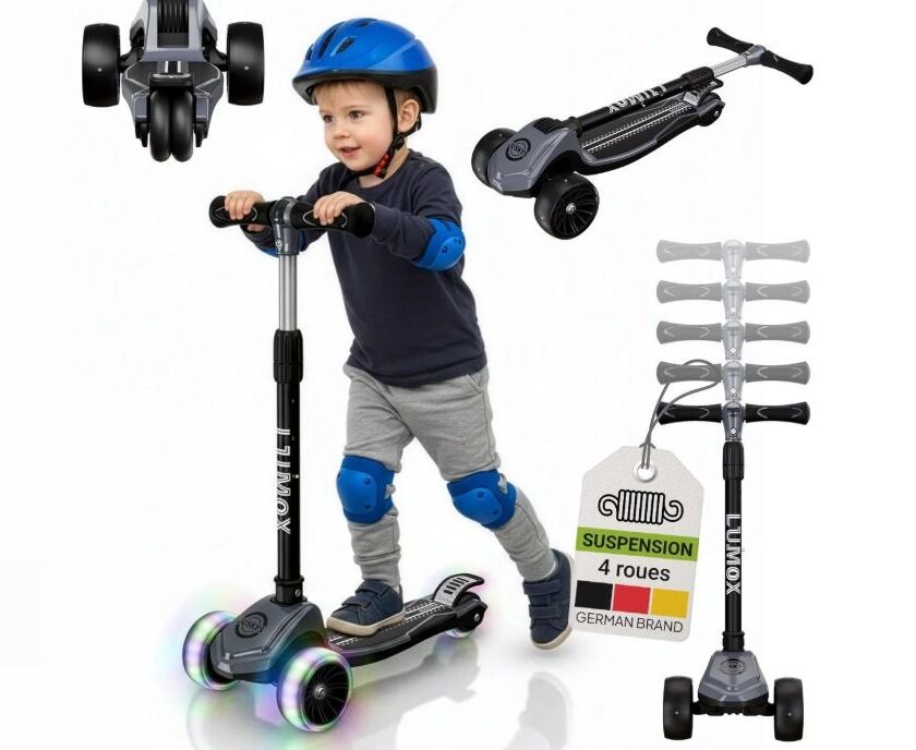 promotion trottinette 3 roues enfant avec roues led